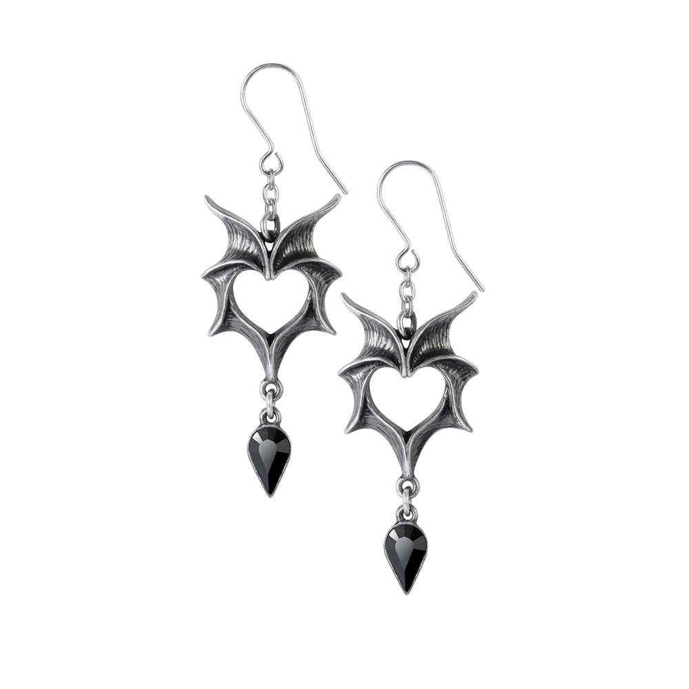 Alchemy - Love Bats Oorbellen - Zilverkleurig